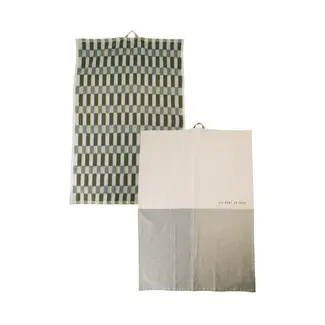 Zusss Zusss keukenset jij bent zo leuk grafisch patroon zand/grijs/groen