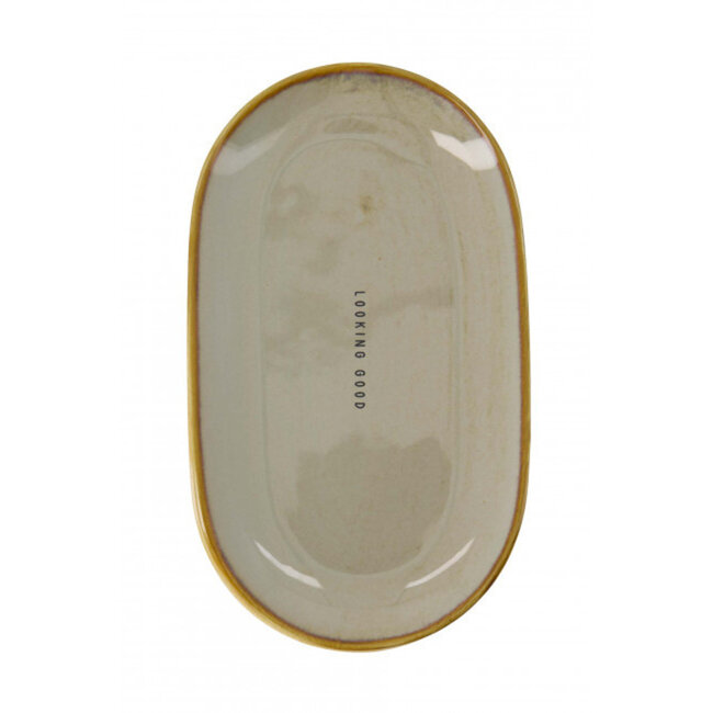 Zusss Zusss serveerschaal looking good grijsblauw