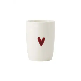 Zusss Zusss koffiemok hartje wit/rood