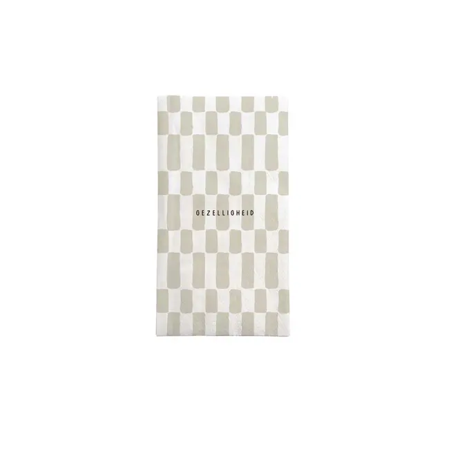 Zusss Zusss servetten rechthoek gezelligheid wit/zand