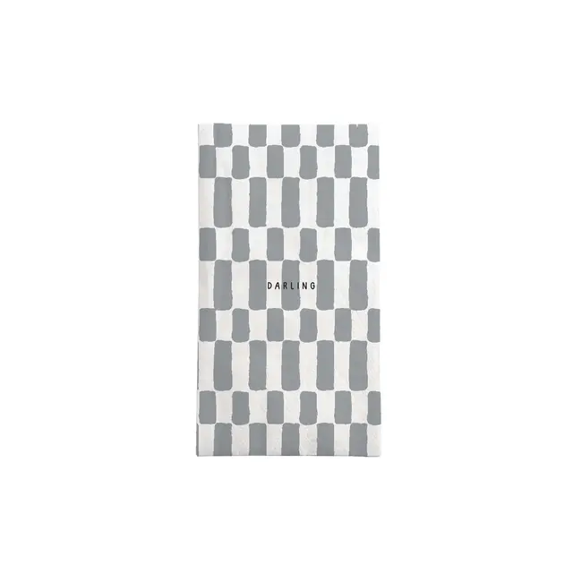 Zusss Zusss servetten rechthoek darling wit/grijsblauw