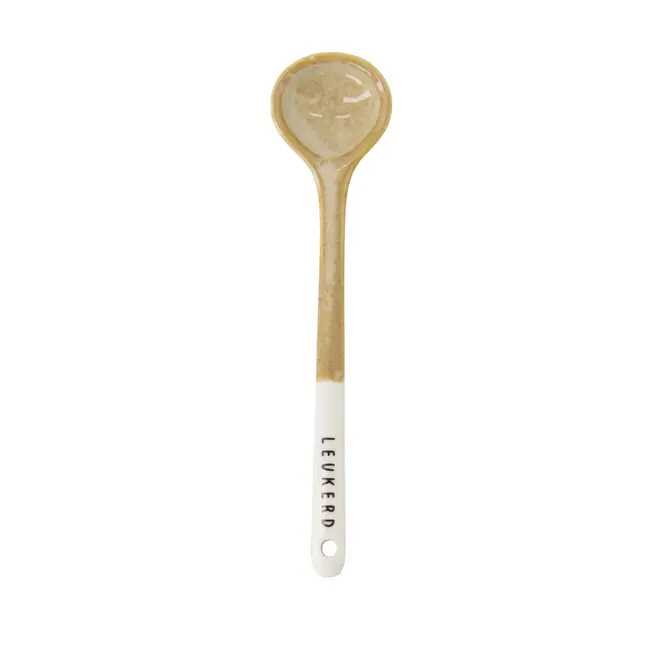 Zusss Zusss lepeltje keramiek leukerd wit/zand