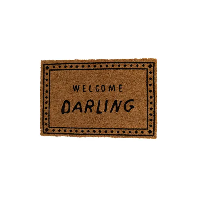 Zusss Zusss deurmat welcome darling bruin/zwart