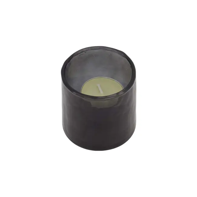 Zusss Zusss waxinelichthouder hammered glas S antracietgrijs