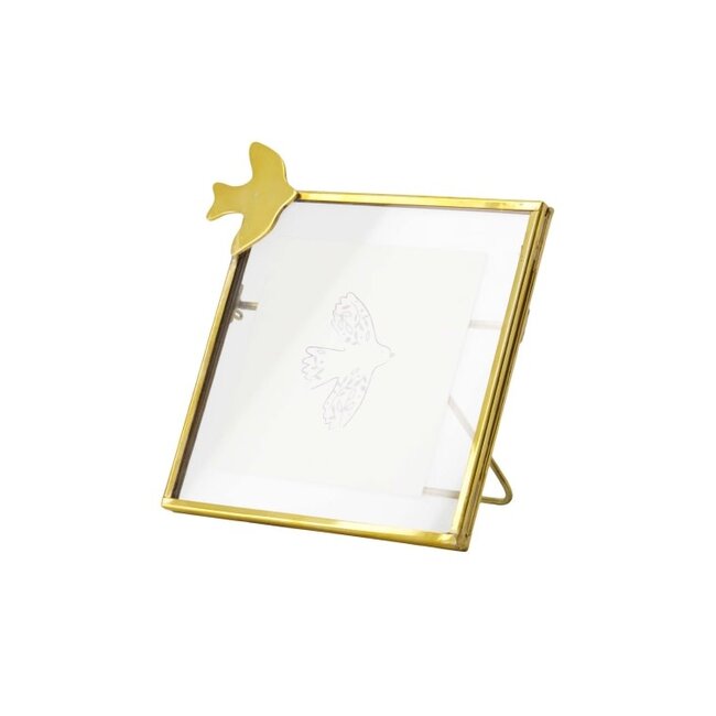 Zusss Zusss fotolijstje metaal vogeltje goud