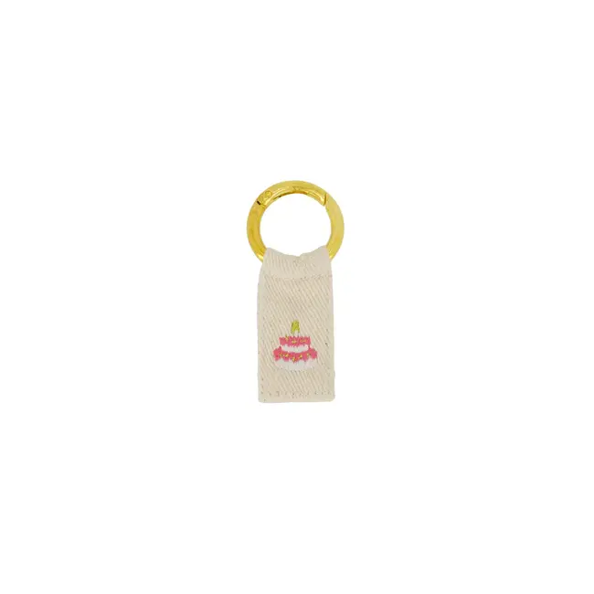 Zusss Zusss ansichtkaart sleutelhanger taart wit/roze