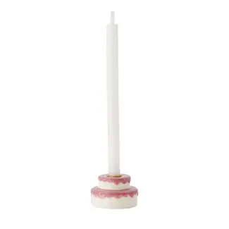 Zusss Zusss kandelaar keramiek taart wit/roze