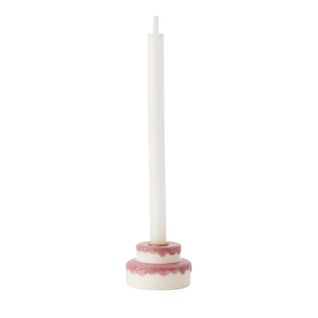 Zusss Zusss kandelaar keramiek taart wit/roze