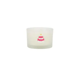Zusss zusss geurkaarsje glas taart wit/roze