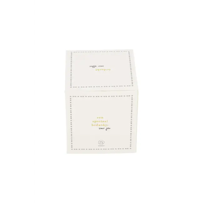 Zusss Zusss Geurkaars keramiek in doosje bedankt wit goud grijsblauw