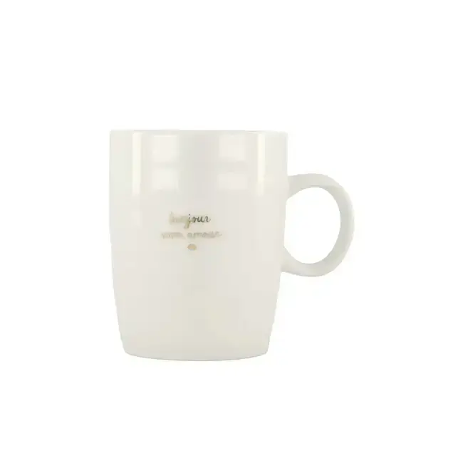 Zusss zusss theemok bonjour mon amour wit/goud