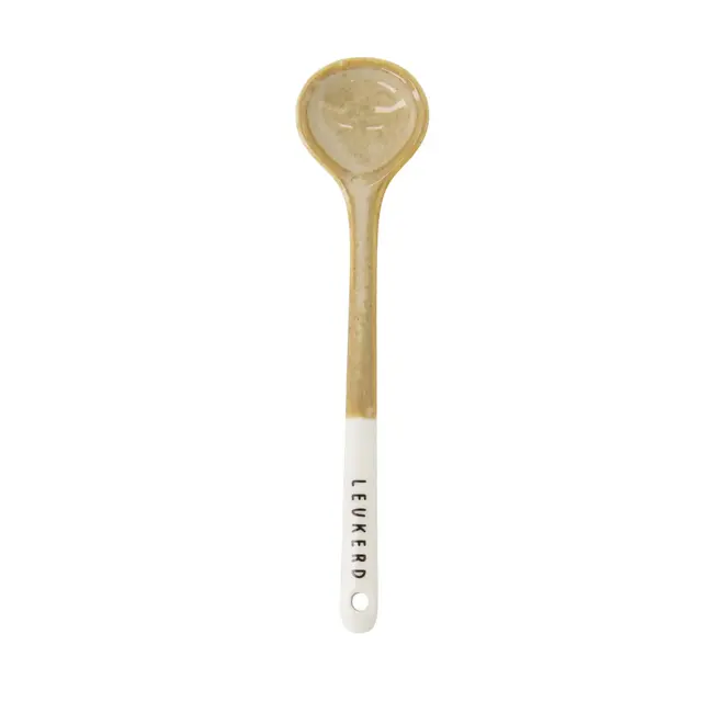 Zusss Zusss lepeltje keramiek leukerd wit/zand