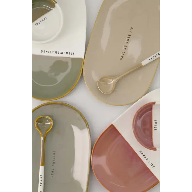 Zusss Zusss lepeltje keramiek leukerd wit/zand