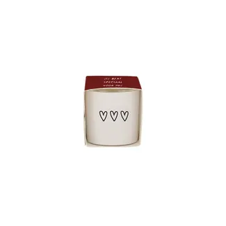 Zusss Zusss geurkaarsje in winkel hartjes wit/rood