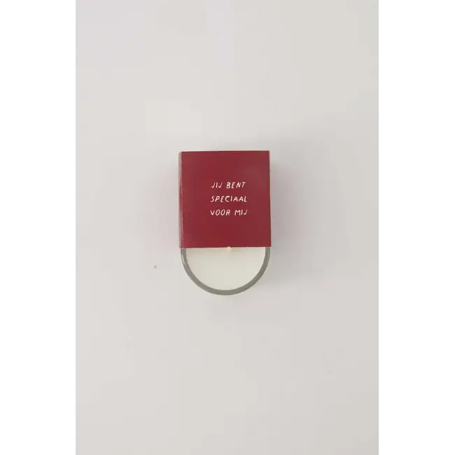 Zusss Zusss geurkaarsje in wikkel hartjes wit/rood