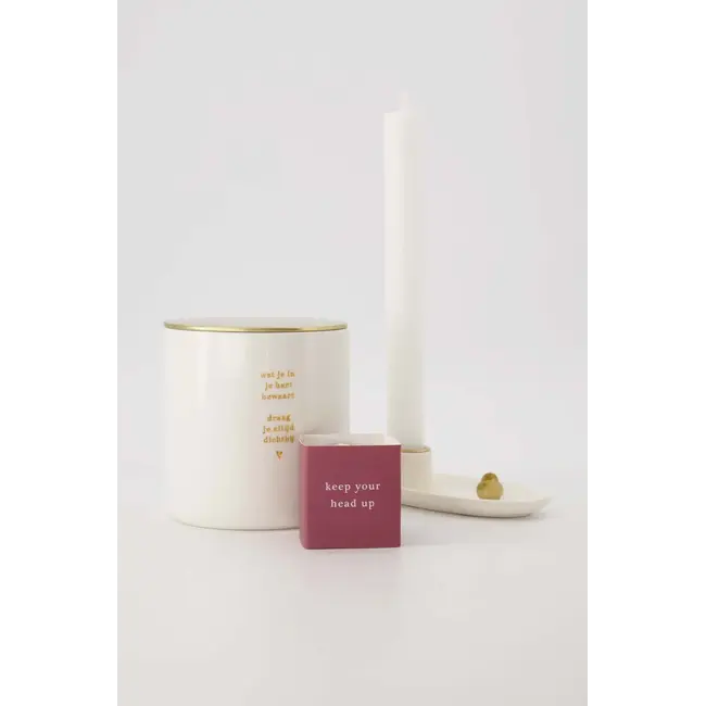 Zusss Zusss geurkaarsje in wikkel keep your wit/rood