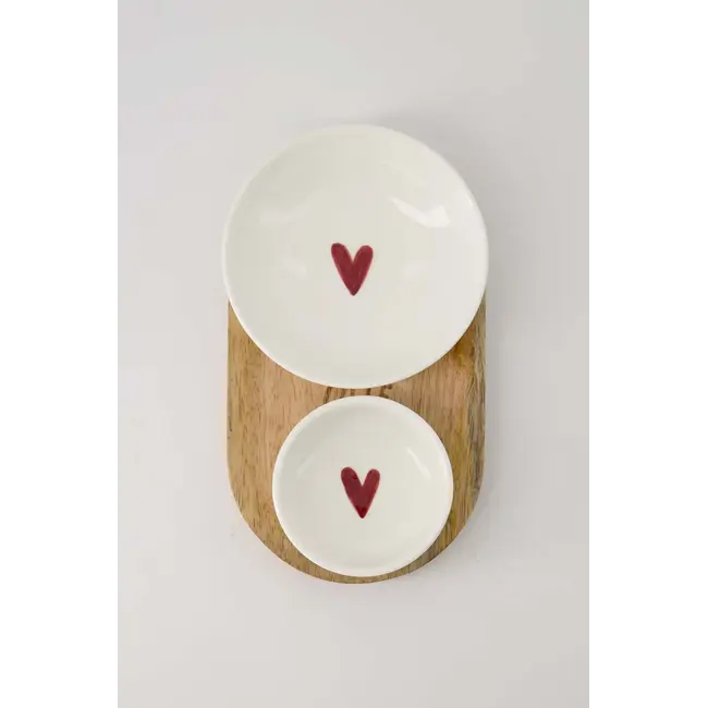 Zusss Zusss schaaltje hartje wit/rood