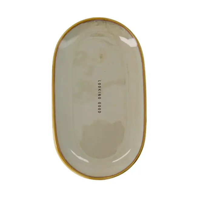 Zusss Zusss serveerschaal looking good grijsblauw