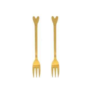 Zusss Zusss set van vorkjes hartje goud