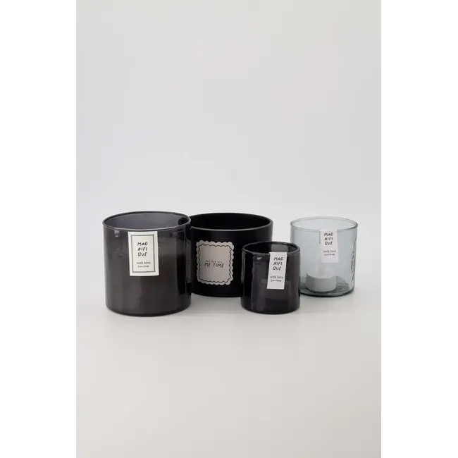 Zusss Zusss geurkaars hammered glas antracietgrijs