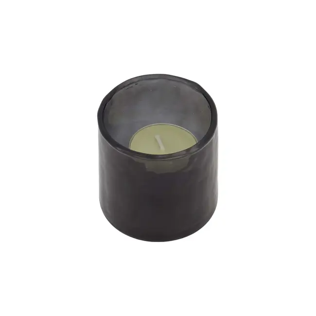Zusss Zusss waxinelichthouder hammered glas S antracietgrijs