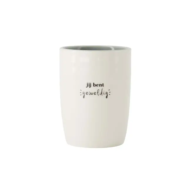 Zusss Zusss koffiemok je bent geweldig wit/grijsblauw