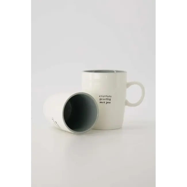 Zusss Zusss koffiemok je bent geweldig wit/grijsblauw