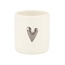 Zusss Zusss geurkaarsje keramiek hartje wit/zilver