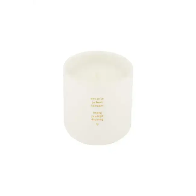 Zusss Zusss geurkaars keramiek in je hart wit/goud