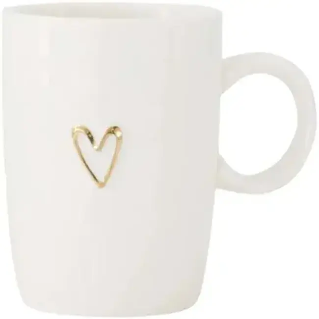 Zusss Zusss theemok lijn hartje wit/goud