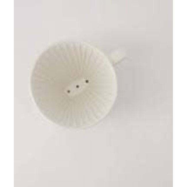 Zusss Zusss koffiefilterhouder keramiek hartje wit/goud