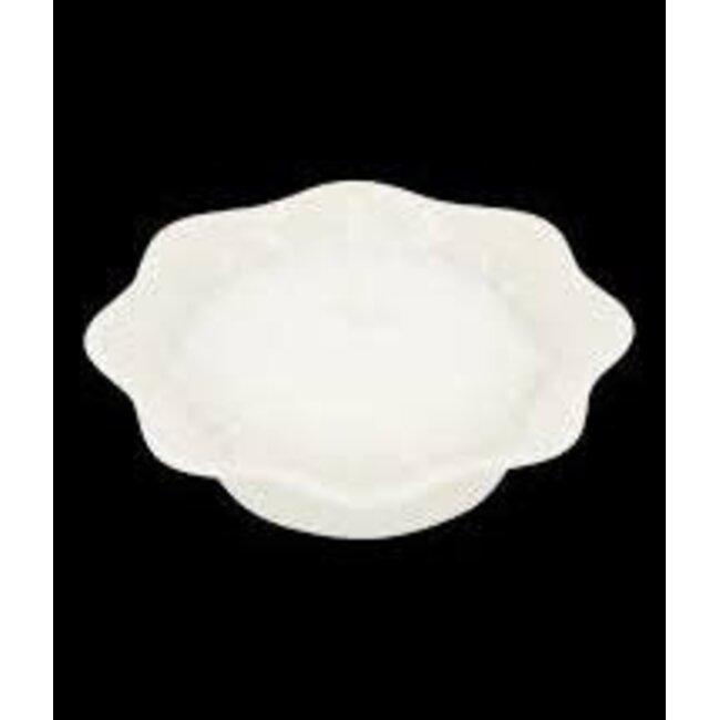 Zusss Zusss waxinelichthouder keramiek schulp wit