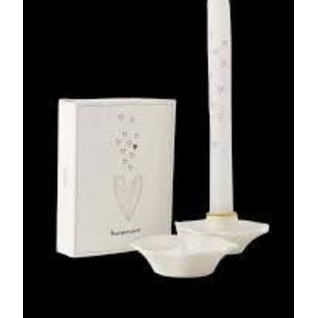 Zusss Zusss waxinelichthouder keramiek schulp wit