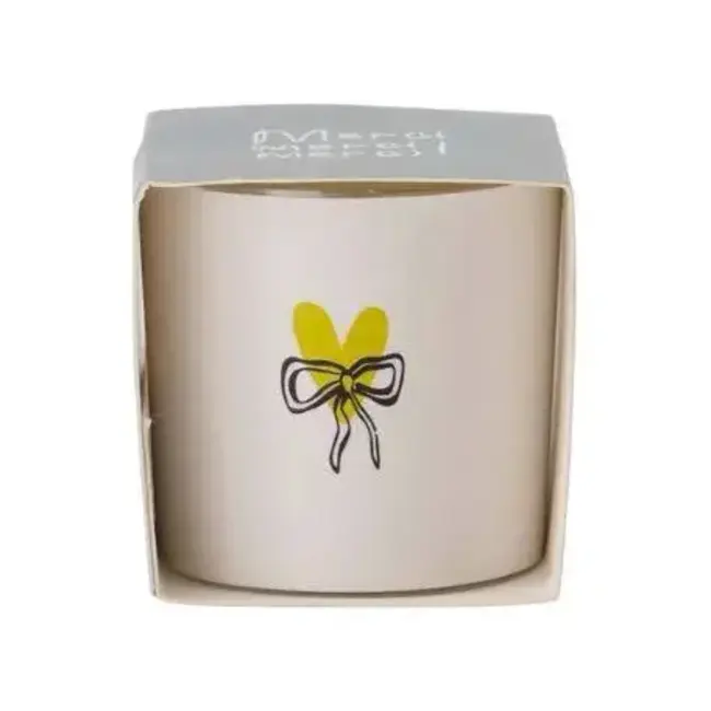 Zusss Zusss geurkaarsje in wikkel merci wit/grijsblauw