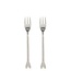 Zusss Zusss set van 2 vorkjes hartje silver