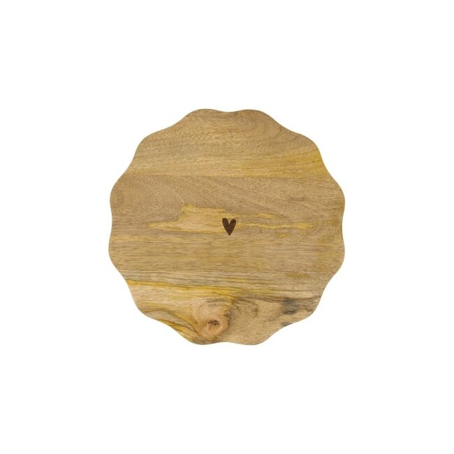 Zusss Zusss taartplateau hout hartje naturel