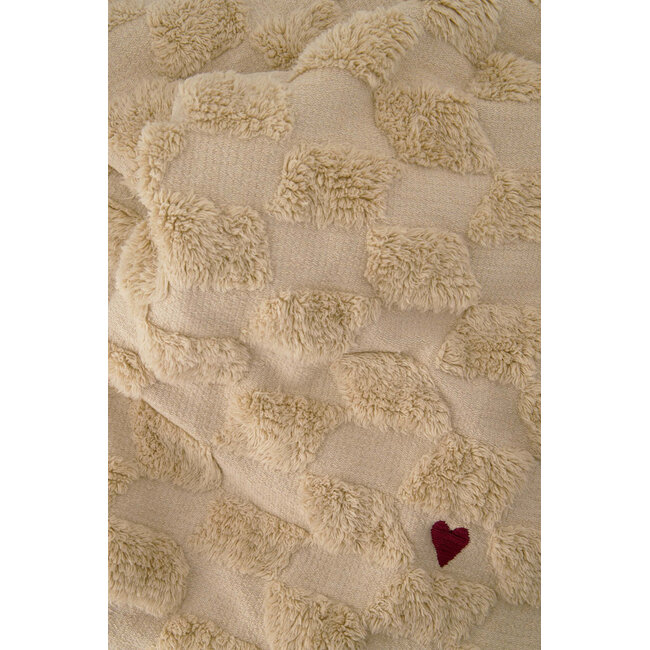 Zusss Zusss plaid hartje zand/donkergroen