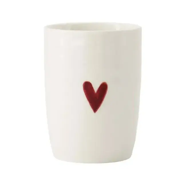 Zusss Zusss koffiemok hartje wit/rood