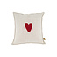 Zusss Zusss kussen rood hartje 35x35cm peper en zout