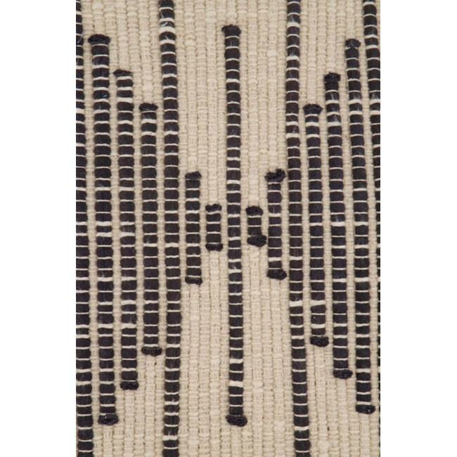 Zusss Zusss grof geweven kussen 60x60 antraciet/off white