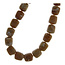 Fushi Fushi ketting acryl kralen vierkant bruin