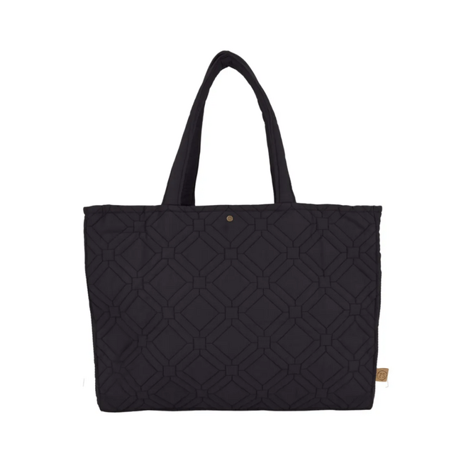 Zusss Zusss gewatteerde boodschappentas tegelmotief zwart