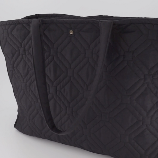 Zusss Zusss gewatteerde boodschappentas tegelmotief zwart