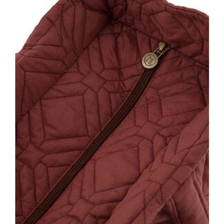 Zusss Zusss gewatteerde boodschappentas tegelmotief chocoladebruin