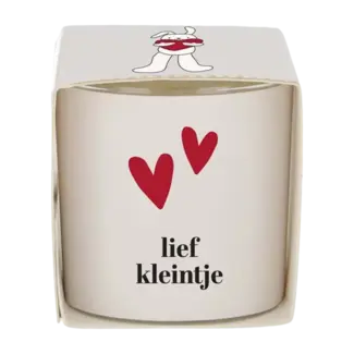 Zusss Zusss Geurkaars in wikkel lief kleintje wit/rood