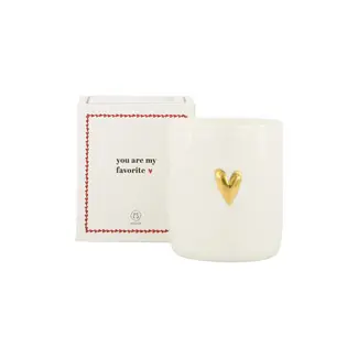 Zusss Zusss Geurkaars keramiek in doosje favorite wit/rood