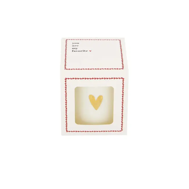 Zusss Zusss Geurkaars keramiek in doosje favorite wit/rood