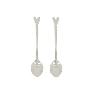 Zusss set van 2 lepels hartje silver
