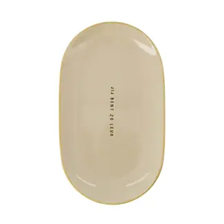 Zusss Zusss Serveerschaal jij bent zo leuk zand