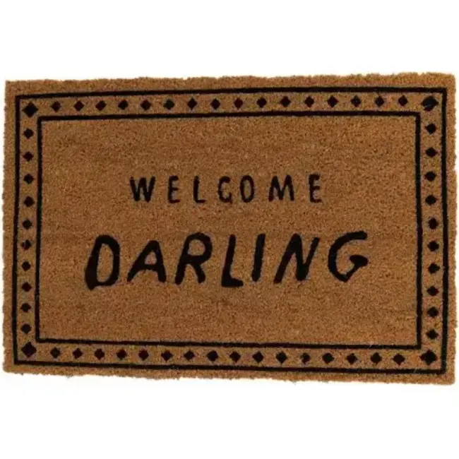 Zusss Zusss deurmat welcome darling bruin/zwart